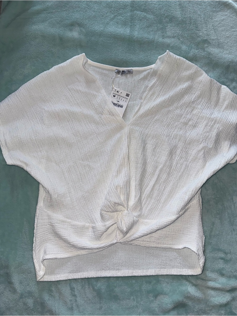 NWT Zara White Blouse Size Medium